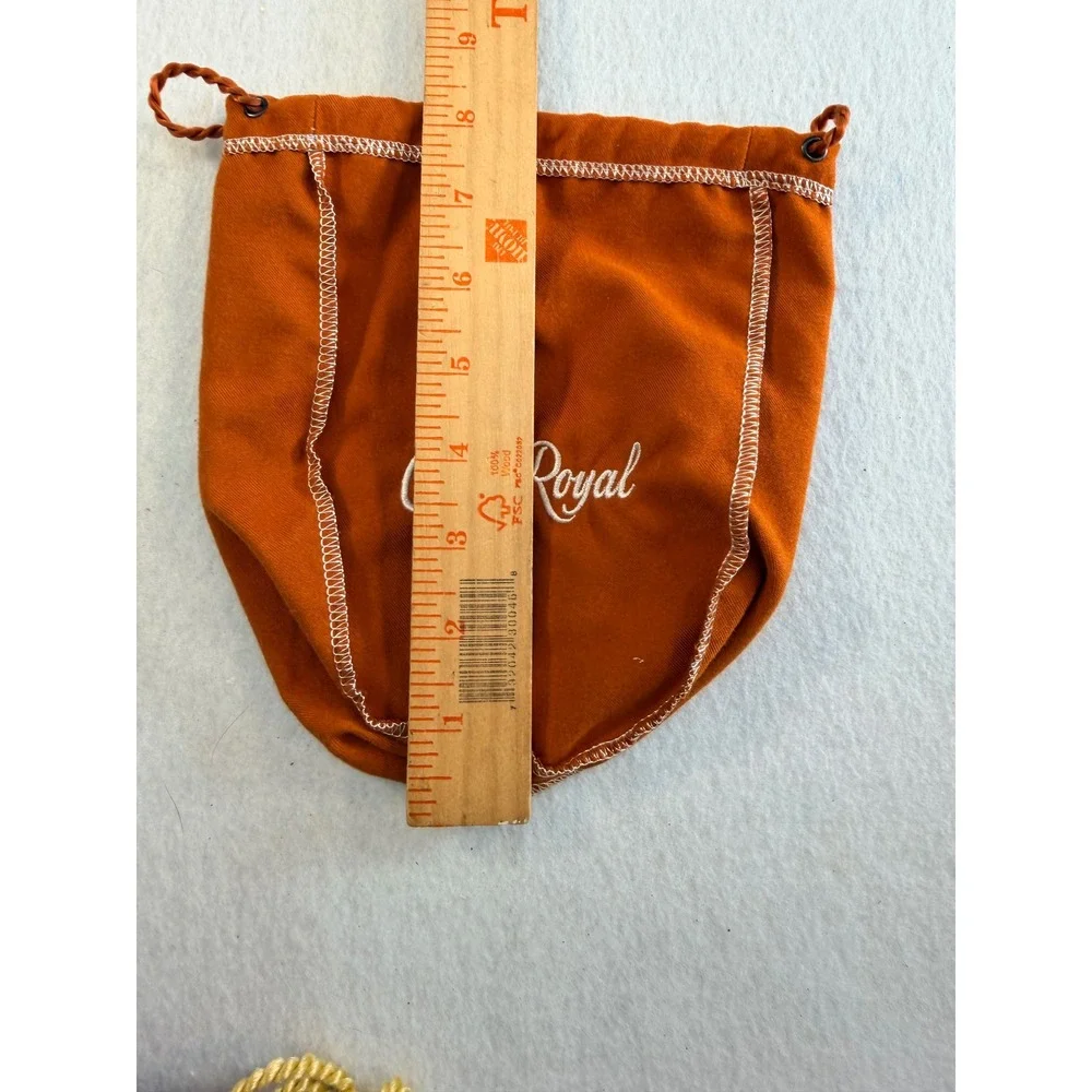 Crown Royal Drawstring Bags Lot of 6 Purple Black Orange Mixed Sizes Crafting